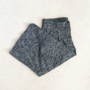 GAP Black/White Heathered Wide Leg Cropped